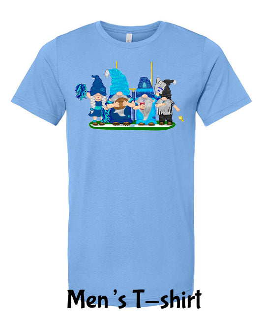 Navy & Blue Football Gnomes on Men's T-shirt (similar to Tennessee)