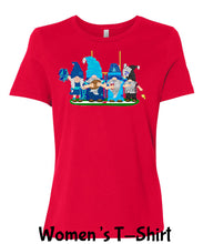 Load image into Gallery viewer, Navy &amp; Blue Football Gnomes on Women&#39;s T-shirt (similar to Tennessee)
