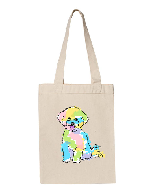 Bichon on Gusset Tote
