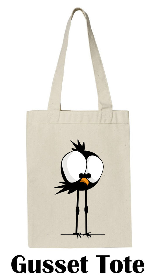 Befuddled Bird Gussetted Shopping Bag