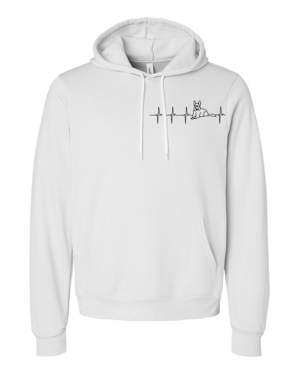 German Shepard Heartbeat on Unisex Hoodie