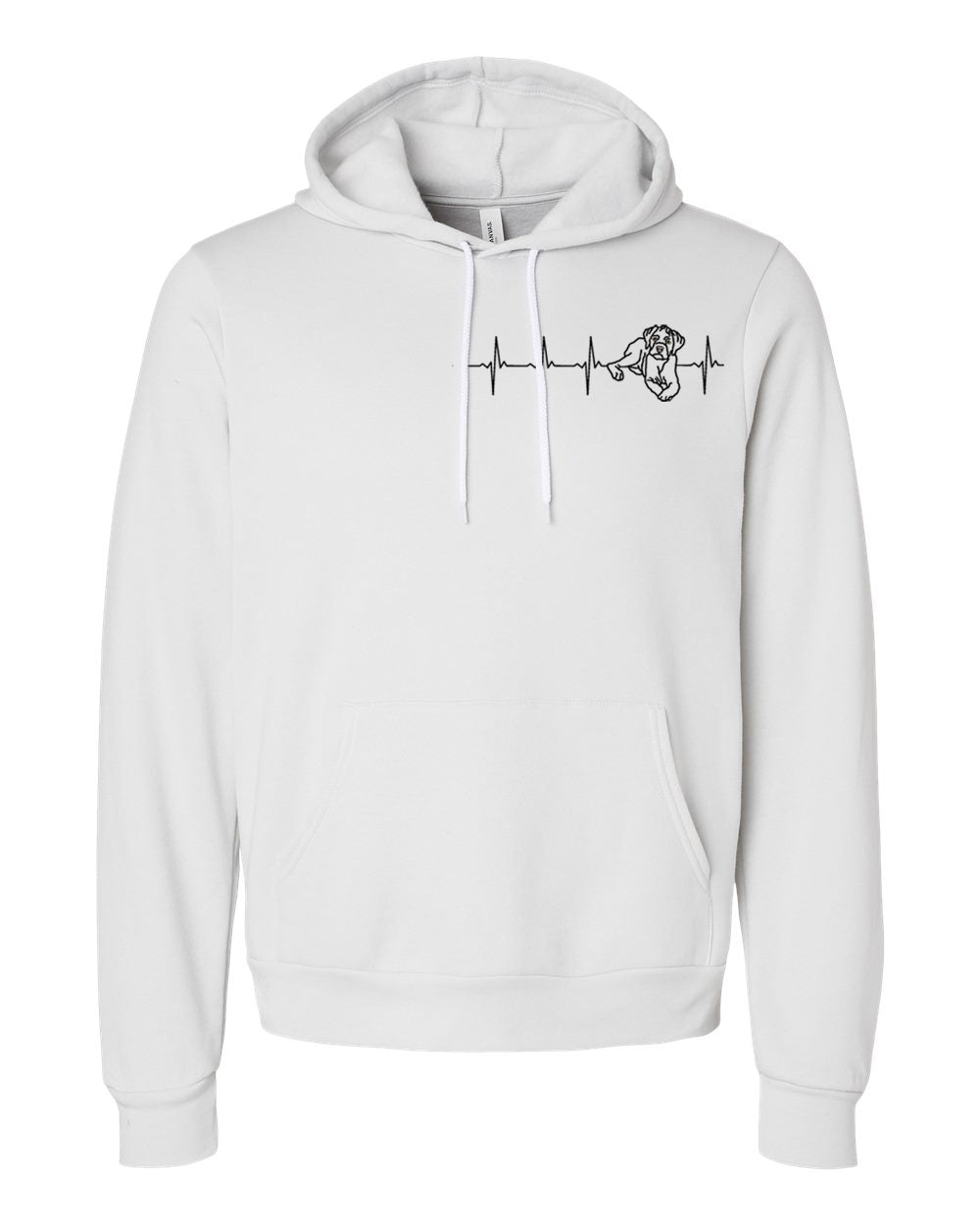 Boxer Heartbeat on Unisex Hoodie