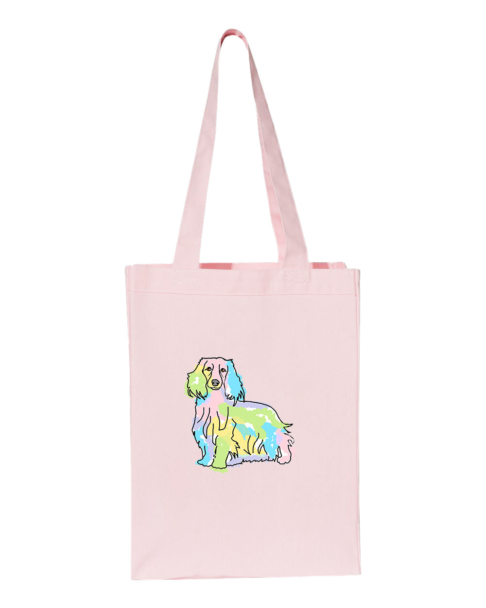 Long Haired Daschund Gusset Tote