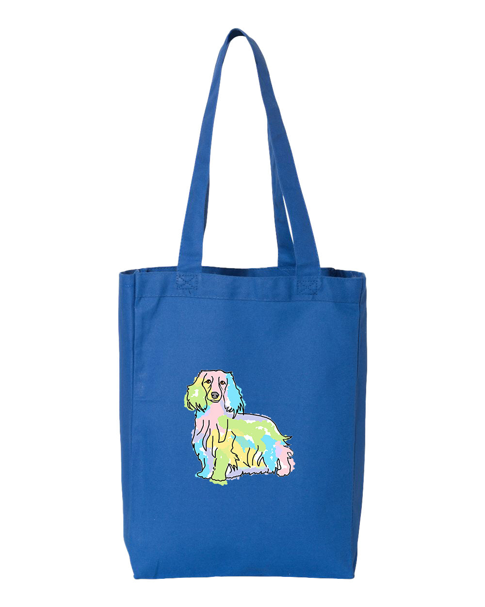 Long Haired Daschund Gusset Tote