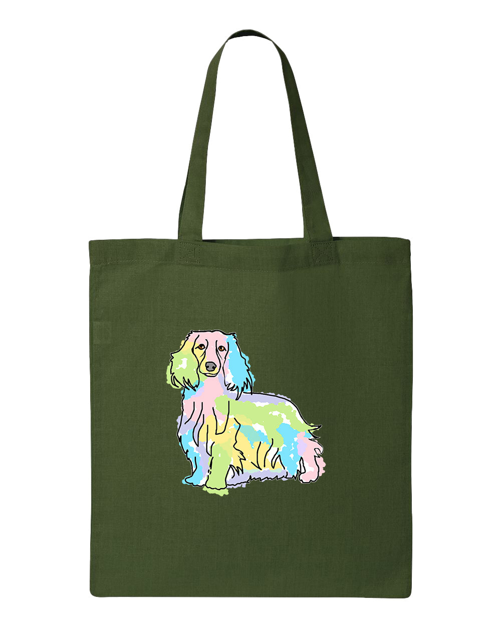 Long Haired Daschund Tote