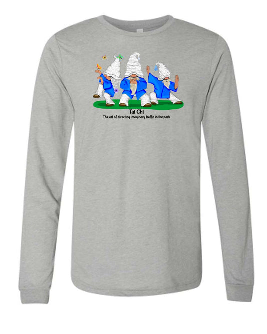 Tai Chi Gnomes on Men's Long Sleeve T-shirt