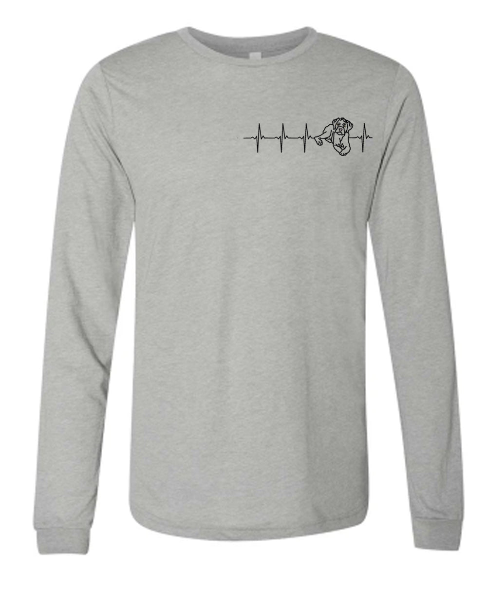 Boxer Heartbeat on Men's Long Sleeve T-shirt