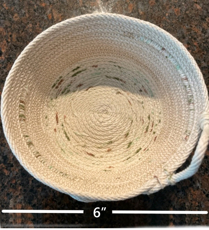 Artisan Yarn and Rope Bowl with Swirl Details