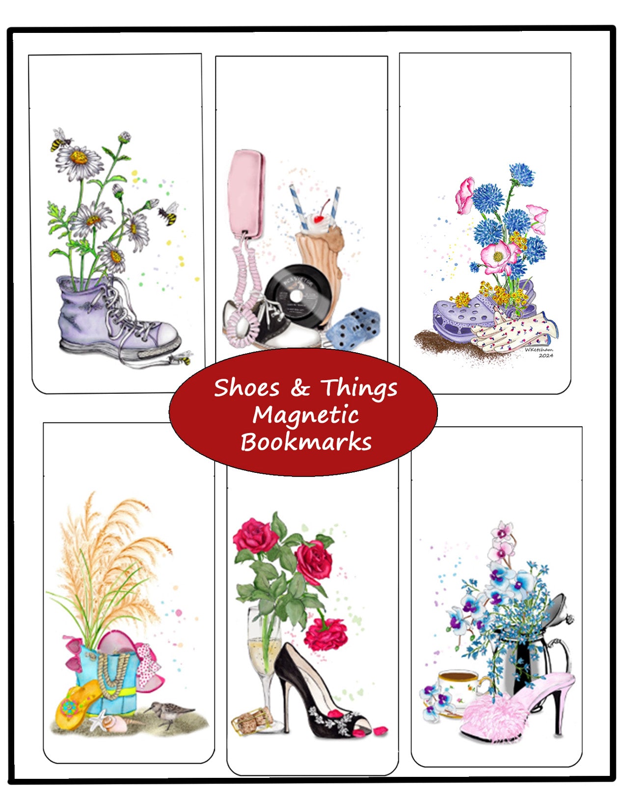 Shoes and Things Magnetic Bookmarks