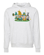 Load image into Gallery viewer, Teal &amp; Gold Football Gnomes (similar to Jacksonville) on Unisex Hoodie
