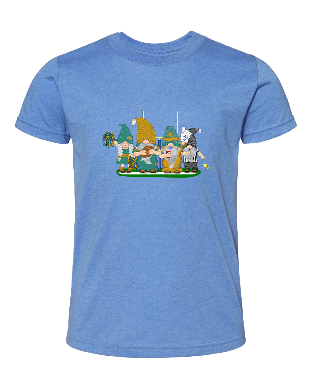 Teal & Gold Football Gnomes  (similar to Jacksonville) on Kids T-shirt