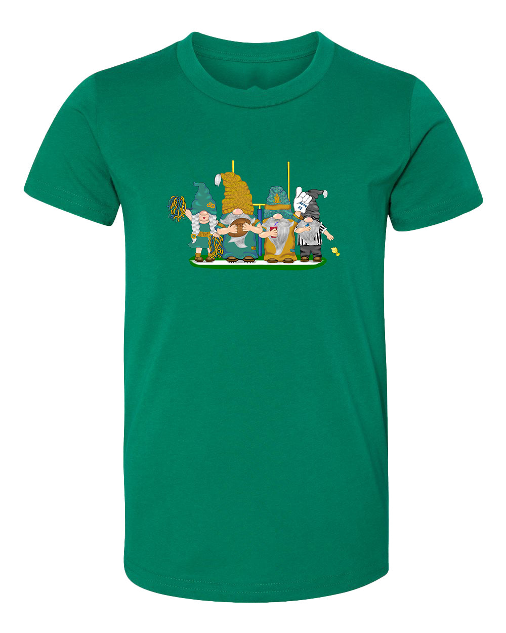 Teal & Gold Football Gnomes  (similar to Jacksonville) on Kids T-shirt