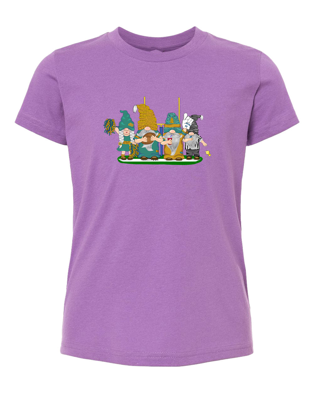 Teal & Gold Football Gnomes  (similar to Jacksonville) on Kids T-shirt