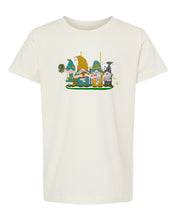 Load image into Gallery viewer, Teal &amp; Gold Football Gnomes  (similar to Jacksonville) on Kids T-shirt
