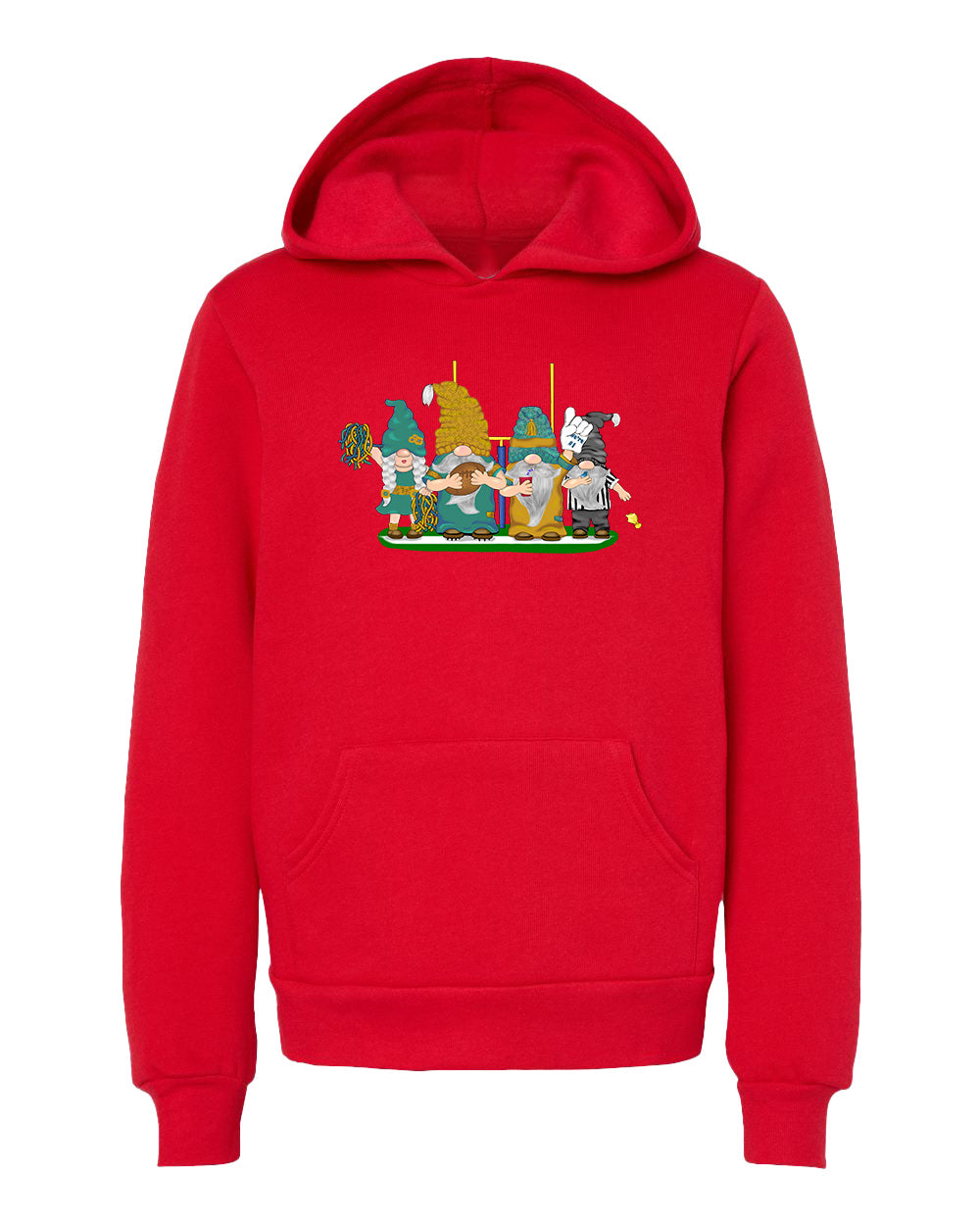 Teal & Gold Football Gnomes  (similar to Jacksonville) on Kids Hoodie