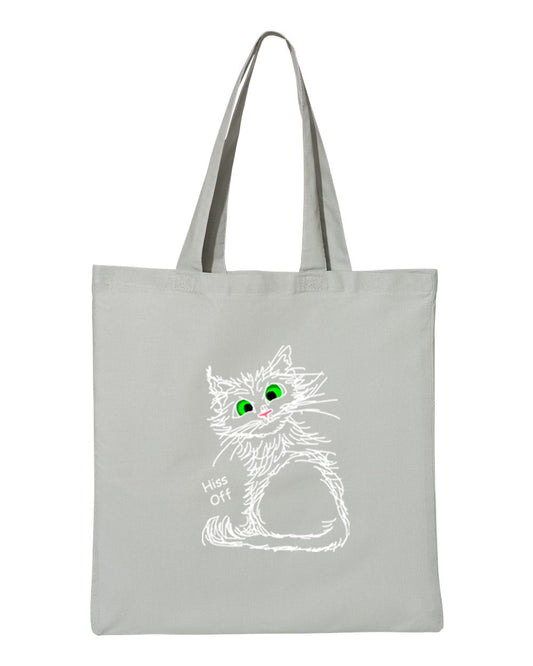 White Hiss Off Cat on Tote
