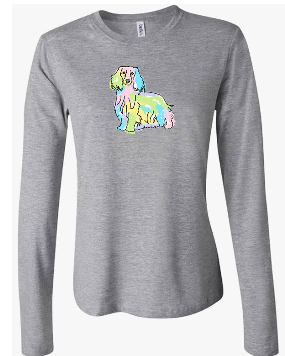 Long Haired Dachshund on Women's Long Sleeve T-shirt