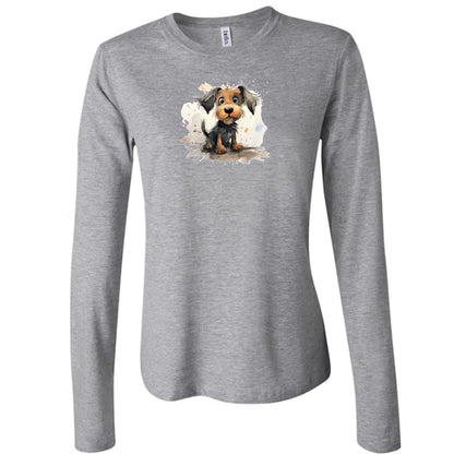 Women's Long Sleeve T-shirt with Funny Dogs