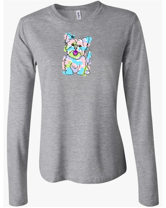 Yorkie on Women's Long Sleeve T-shirt