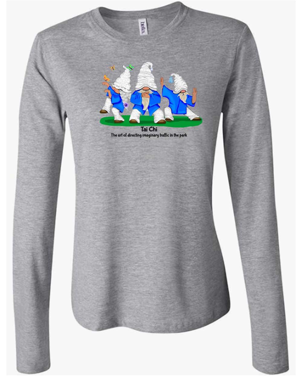 Tai Chi Gnomes on Women's Long Sleeve T-shirt