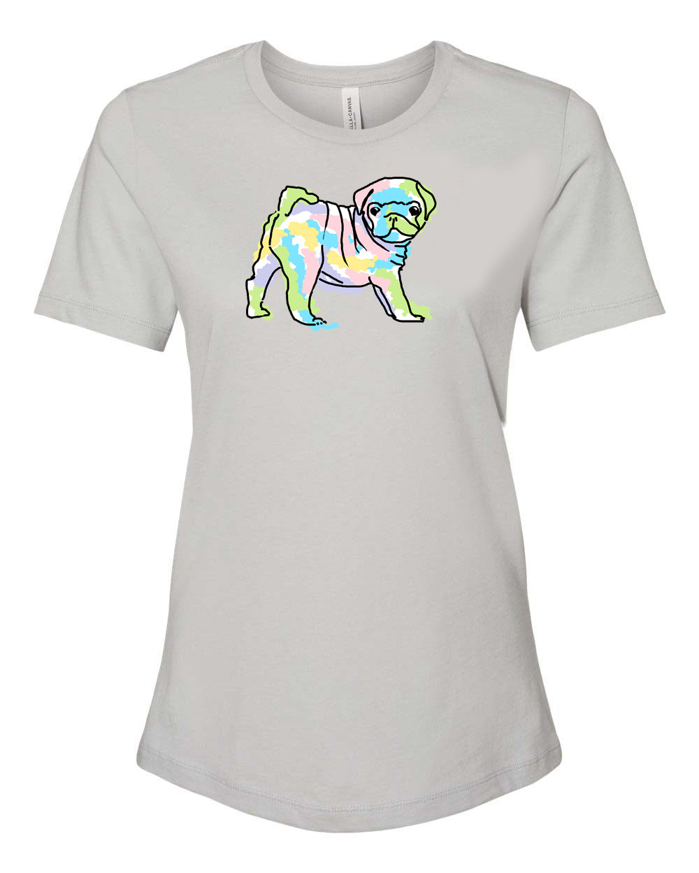 Pug on Women's T-shirt