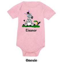 Load image into Gallery viewer, Zebra on Onesie
