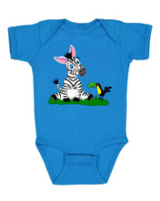 Load image into Gallery viewer, Zebra on Onesie
