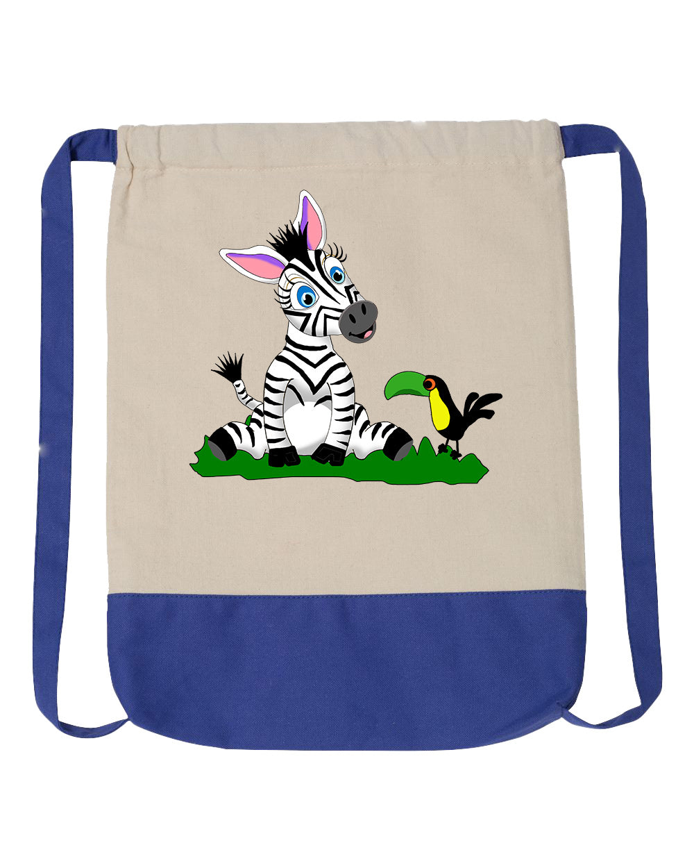 Zebra Drawstring Backpack
