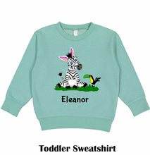 Load image into Gallery viewer, Zebra Toddler Sweatshirt
