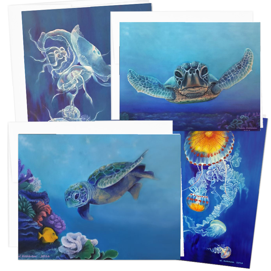 Sea Live Note Card Collection