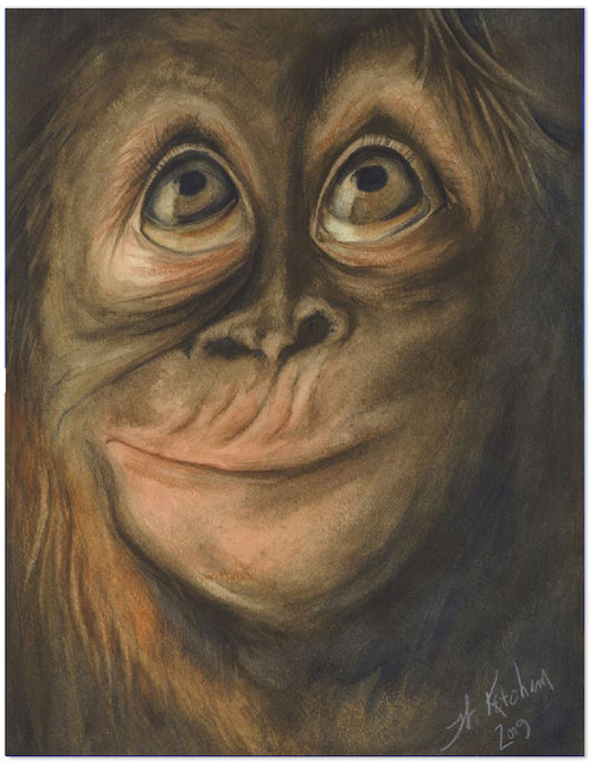 Watercolor print - gorilla