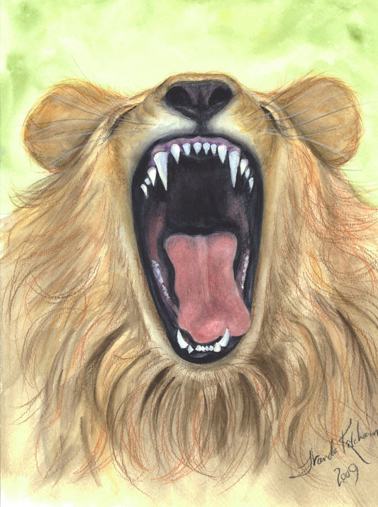 African Animal Print - The Lion's Yawn